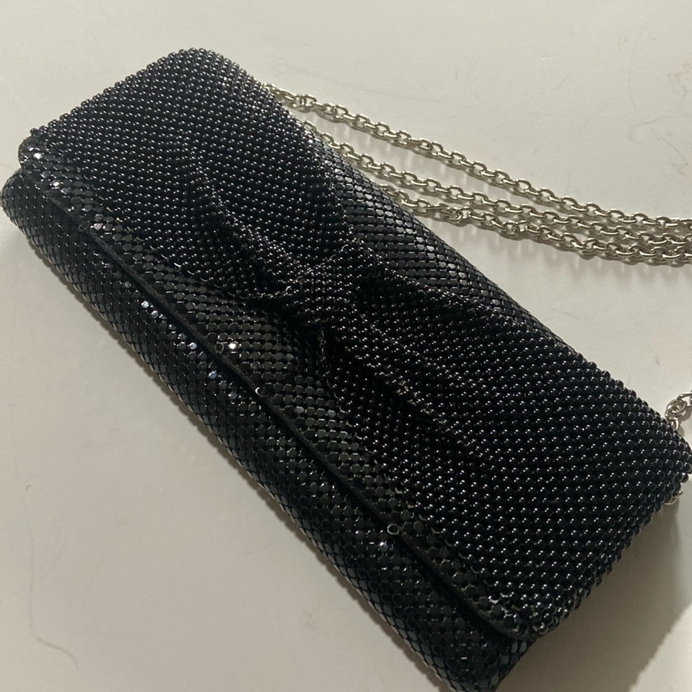 Jessica McClintoch metal mesh clutch/crossbody bag